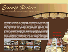 Tablet Screenshot of eiscafe-richter.gruenhainichen.de